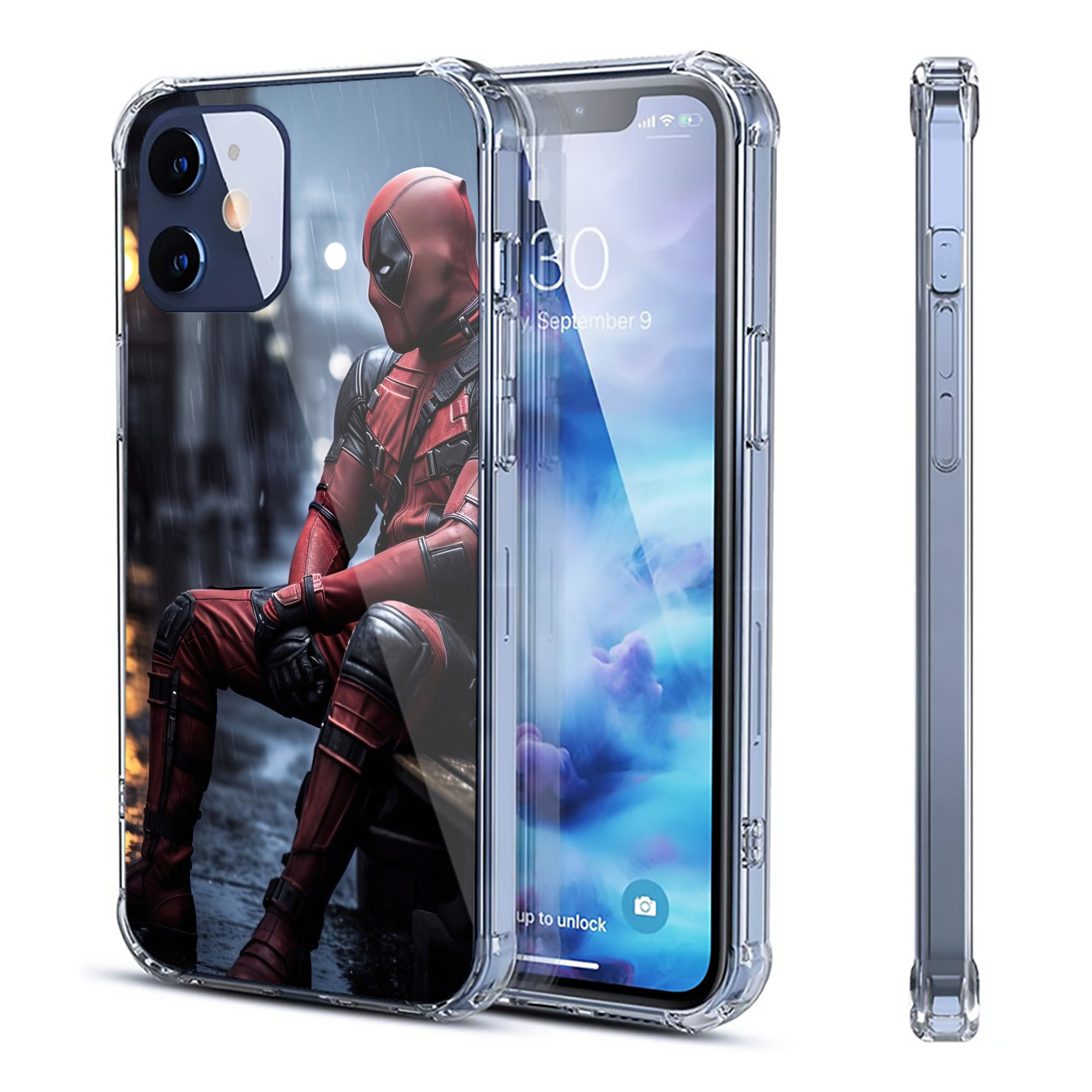 （画像用） Deadpool デッドプール 【iPhone 12シリーズ対応】透明スマホケース（クリアソフトケース）